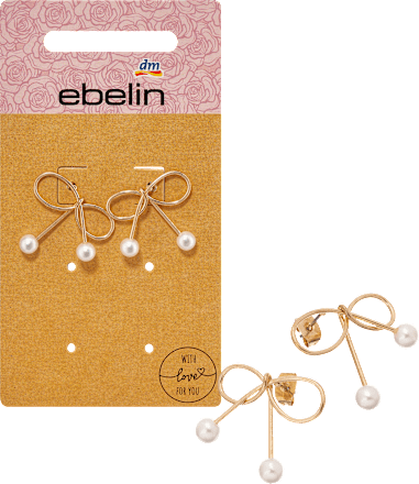 Ohrstecker Schleifenform, Gold-Optik ebelin