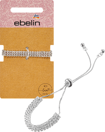 Armband mit Strass, Silber-Optik ebelin