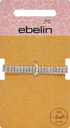 Armband mit Strass, Silber-Optik ebelin