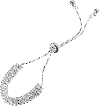 Armband mit Strass, Silber-Optik ebelin