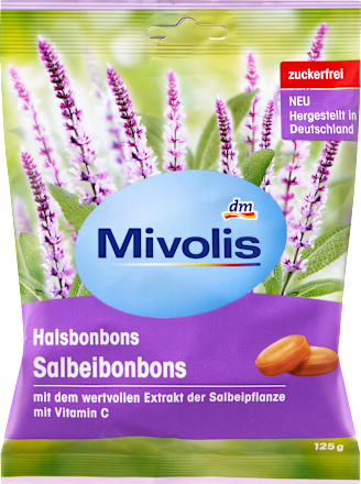 Bonbon, Salbeibonbons, zuckerfrei Mivolis