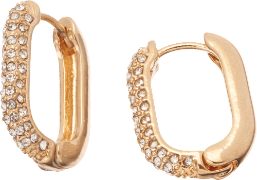 Creolen mit Strass, Gold-Optik ebelin