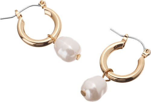 Creolen mit Perle, Gold-Optik ebelin