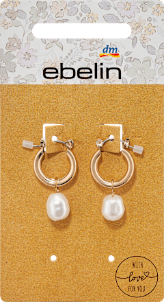 Creolen mit Perle, Gold-Optik ebelin