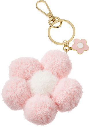 Schlüsselanhänger Fellblume rosa ebelin