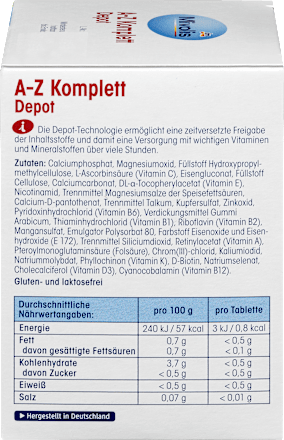 Kompleks witamin i minerałów A-Z w tabletkach depot Mivolis