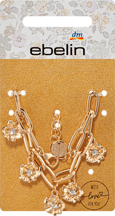 Armband mit Blumen-Anhänger, Gold-Optik ebelin
