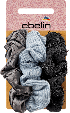 Scrunchies schwarz/grau ebelin