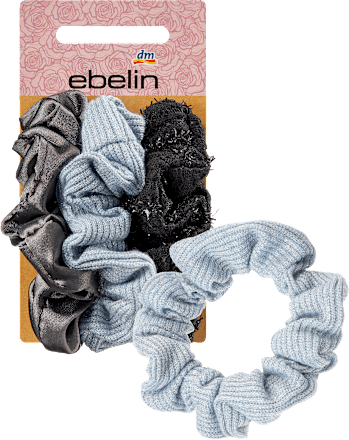 Scrunchies schwarz/grau ebelin