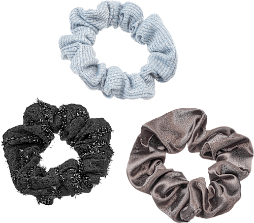Scrunchies schwarz/grau ebelin