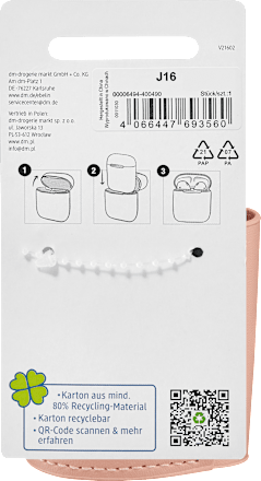 Kopfhörer Case Lederoptik rosa ebelin