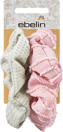 Scrunchies mit Struktur rosa, mint ebelin