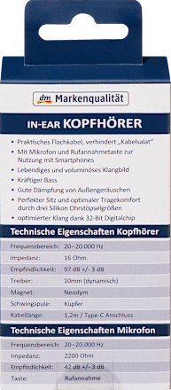 Kopfhörer In-Ear Type C Anschluss Paradies