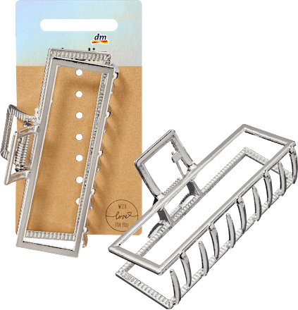 Haarklammer Metall Silber-Optik ebelin