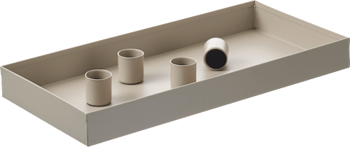 Dekoteller mit Kerzenhalter, beige BOLTZE