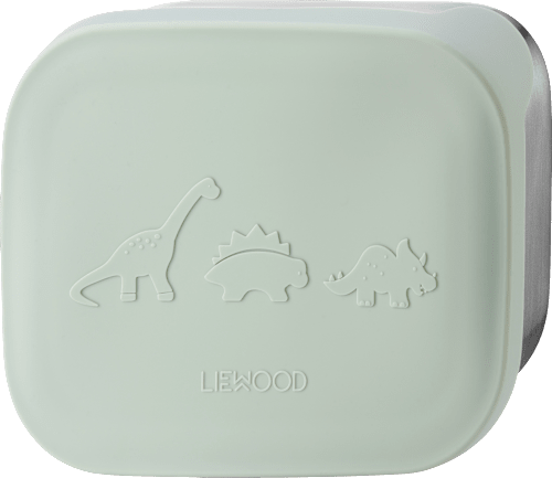 Lunchbox Dino aus Edelstahl, dusty mint (5,5x17x13,5 cm) LIEWOOD