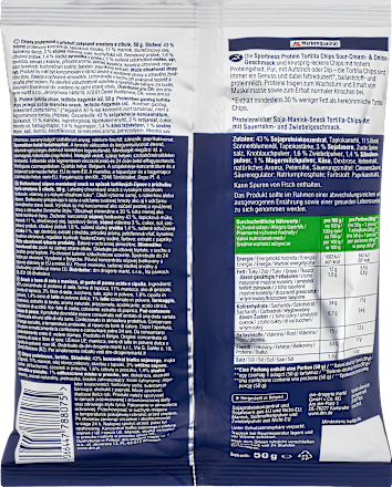 Protein Tortilla Chips, Sour Cream & Onion Geschmack Sportness