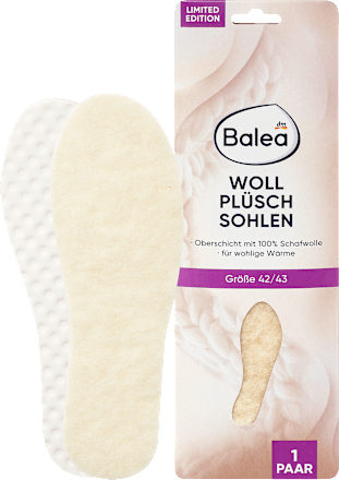 Plišano vuneni ulošci za cipele, veličina 42/43, 1 par Balea