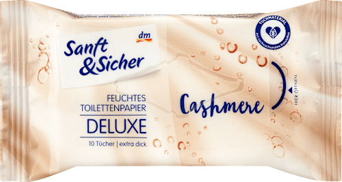Feuchtes Toilettenpapier Deluxe Cashmere, Reisegröße Sanft&Sicher