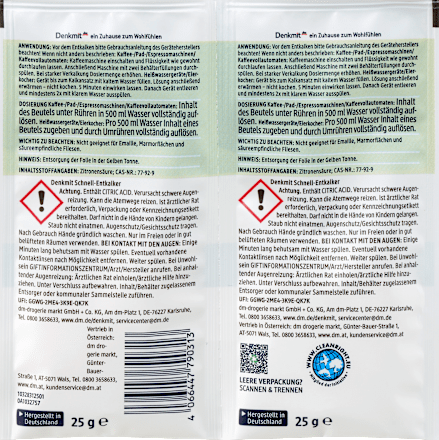 Środek do szybkiego usuwania kamienia Bio nature (2x25g) Denkmit