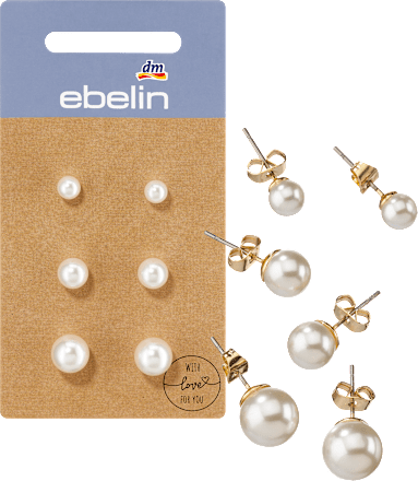 Ohrstecker mit Perlen Gold-Optik ebelin