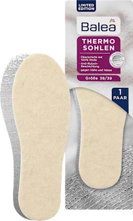 Einlegesohlen Thermo Gr. 38/39 (1 Paar) Balea