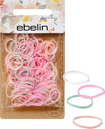 Mini-Haargummis Rosa-Töne ebelin