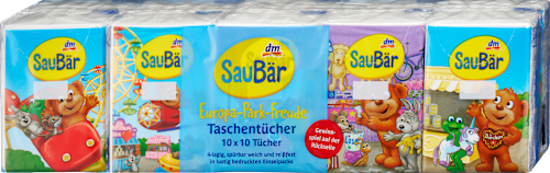 Kinder Taschentücher Pocket 4-lagig (10x10 St) SauBär