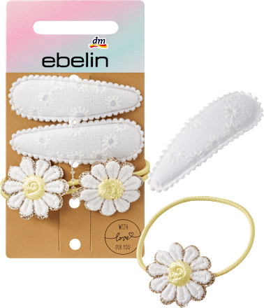 Haarclips & Haargummis Gänseblümchen weiß ebelin