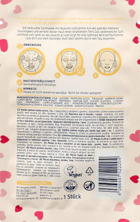 Maska za obraz v obliki krpice s hialuronom in izvlečkom jasmina Balea