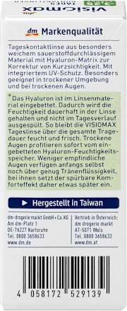 Tageslinse -3,25 VISIOMAX