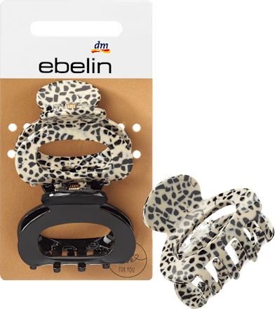 Haarklammern midi schwarz-weiß ebelin