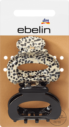 Haarklammern midi schwarz-weiß ebelin