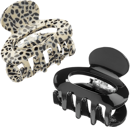 Haarklammern midi schwarz-weiß ebelin