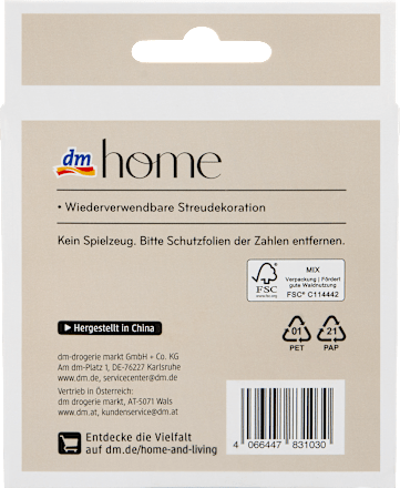 Zahlen aus Acryl zum Rechnen lernen 37tlg dm home