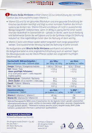 Topli napitak – Vruća malina, za djecu Mivolis