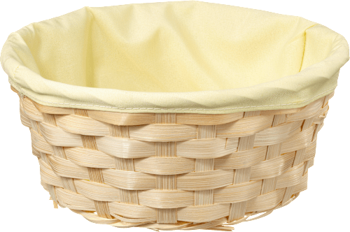 Osterkorb mit Stoffeinlage, natur/gelb Dekorieren & Einrichten