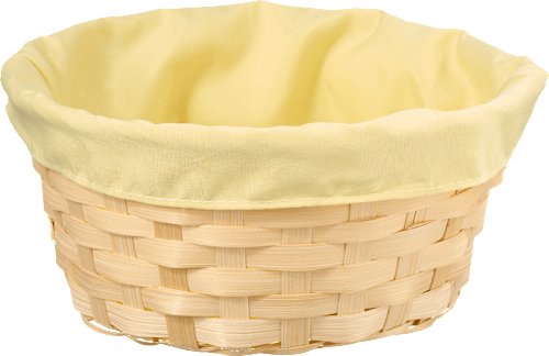 Osterkorb mit Stoffeinlage, natur/gelb Dekorieren & Einrichten