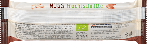 Bio gyümölcsszelet datolyával, mogyoróval és diófélékkel dmBio