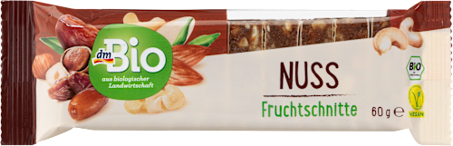 Bio gyümölcsszelet datolyával, mogyoróval és diófélékkel dmBio