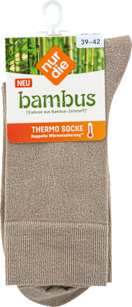 bambus Thermo Socken beige, Gr. 39 - 42 (1 Paar) nur die