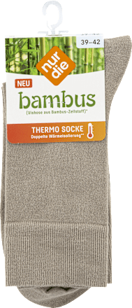 bambus Thermo Socken beige, Gr. 39 - 42 (1 Paar) nur die