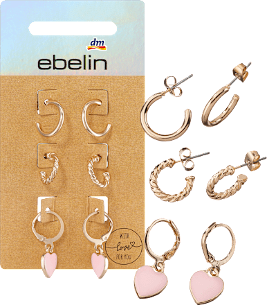 Ohrstecker Herz Gold-Optik ebelin