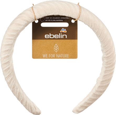 Haarreif gepolstert recycelt beige ebelin