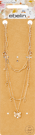Halsketten-Set Schmetterling in Gold-Optik ebelin