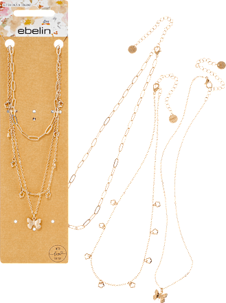 Halsketten-Set Schmetterling in Gold-Optik ebelin