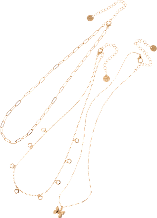 Halsketten-Set Schmetterling in Gold-Optik ebelin