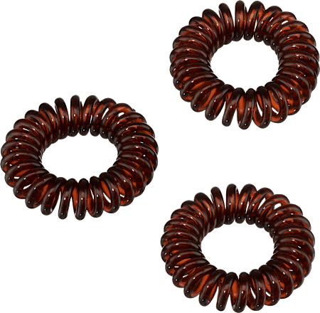 Haargummis Spirale klein braun ebelin