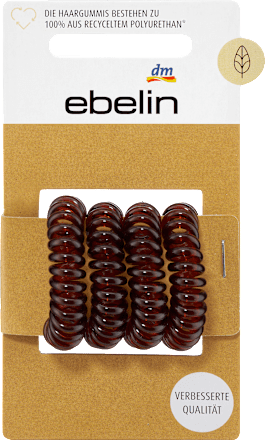 Haargummis Spirale klein braun ebelin