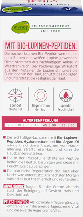 Nočna krema vital z bio peptidi alverde NATURKOSMETIK